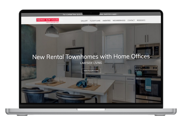 Midway Row House Website Designed By Moonshot Marketing
